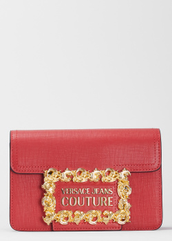 Красная мини-сумка Versace Jeans Couture из кожи сафьяно, фото